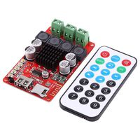 Audio Amplifier, 50W+50W Portable Wireless Audio Receiver Amplifier Module TF Card Decoder with Remote Control