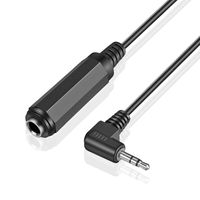 URWOOW 3.5mm 1/8" Male to 6.35mm 1/4" Female Adapter Converter Cable 90 Degree L Shape Right Angle 1/8" 3.5mm Male Plug Jack to 1/4" 6.35mm Female Stereo Jack - 8 Inch