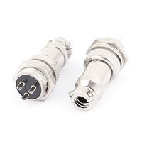 uxcell 2Pcs Cable Mounting Aviation Connector 16mm Dia Screw GX16 3Pin AC 220V 20A