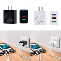 Eeilyin 3-Port USB Fast Charger Quick Wall Charger 5V 2.4A Travel Charger Wall Chargers