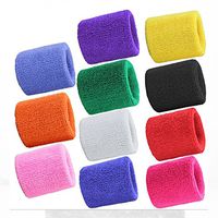 Xhalery Breathable Terry Cloth Wristbands Sport Sweatband Hand Band Sweat Wrist Support Brace Wraps Guards Protector for Gym Volleyball Basketball