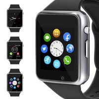 WJPILIS Smart Watch Touchscreen Bluetooth Smartwatch Wrist Watch Sports Fitness Tracker with SIM SD Card Slot Camera Pedometer Compatible iPhone iOS Samsung Android for Men Women Kids (Silver/Black)