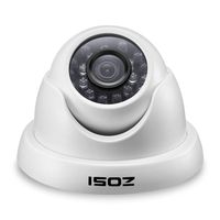 ZOSI 1000TVL CCTV Camera 24 IR LEDs Indoor Outdoor Day Night Vision 65ft Security Dome Color Camera for DVR Surveillance System (White)