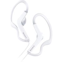 Sony MDRAS210AP/W Sports, Splashproof, Smartphone-Compatible, Wired, Earbuds - White