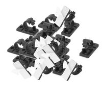 uxcell 13mmx29mm White Adhesive Backed Nylon Wire Adjustable Cable Clip 50Pcs