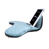 Tablet Stand Soft Pillow Laptop Pillow Holder Mini Tablet Computer Holder for Pad, Phone, E-Readers (ZJ03_Blue)