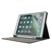 2017 iPad Pro 12.9 Cover,Sammid Pu Leather Full Body Protective Cover With Card Slot Tri-fold Stand Business Cover With Pen Holder Easy Viewing Hand Strap Case For 2015/2017 iPad Pro 12.9 - Dark Blue