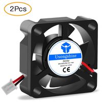 Usongshine 3D Printer Cooling Fan 30 x 30 x10mm 3010 DC 5V Cooling Fan with 2Pin Wire, 2 Packs of Mounting Screws (5V Pack of 2)