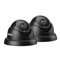 SANNCE (2) HD 1500TVL HD TVI Surveillance Video Camera for Indoor/Outdoor CCTV Camera System, IP66 Weatherproof, IR Cut Filter,66ft Night Vision, Wide Angle(Pack of 2)