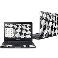 Mightyskins Skin Compatible with Samsung Chromebook 3 11.6" - Race Flag | Protective, Durable, and Unique Vinyl Decal Wrap Cover | Easy to Apply, Remove, and Change Styles | Made in The USA