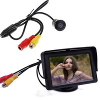 HD Waterproof CMD Rear View Camera Night Vision Car Reversing Camera+4.3 Inch TFT LCD Color Display Car Monitor Mini Car Rear View Screen
