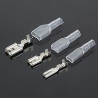 120pcs 2.8mm 4.8mm 6.3mm Female Spade Connector Terminal with Insulating Sleeves