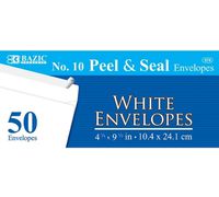 3 Pk, BAZIC White Self-Seal Envelopes, No. 10-50 Ct.