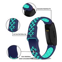 Lintelek Replacement Bands Compatible with Fitbit Inspire HR,Soft Friendly Silicone Wristband,Washable Breathable Straps for Sports Women Men,Small Large (Grey Green, Small)