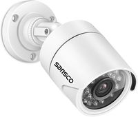 SANSCO HD 720P 1MP CCTV Security Camera, IR Cut Day Night Vision, 3.6mm Wide Angle Lens, Weather Proof Plastic Casing, Bullet Surveillance Camera, White