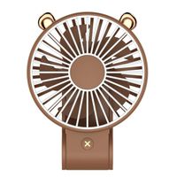 SeeYing Handheld Fan Personal Small Desk Fan Table Fan with USB Rechargeable Battery Mini Portable Fan for Office(Brown)