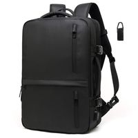 17 inch Laptop Backpack With USB Charging port, Carry on Travel Backpack 22L-35L (black）