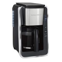 Hamilton Beach Programmable 12 Cup Coffee Maker, Easy Front Access Deluxe, Brew Options, Black and Stainless (46320)