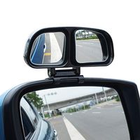 YnGia Blind Spot Mirrors for Cars, Adjustable Rear View Blind Spot Mirrors Car Auxiliary Universal Wide Angle Side Mirror Double Glass Blind Spot Snap Mirror for Truck SUV, 1 Piece (Black-Right)