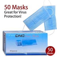 Disposable Medical Face Mask - Thick 3Ply Medical Masks with Comfortable Earloop, Great for Dust, Germ and Virus Protection and Personal Health (50pcs, Blue)