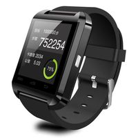 U8 Bluetooth Smart Wrist Watch Phone Mate for Android IOS Iphone Samsung LG Sony HTC (Black)