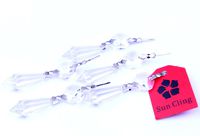 Sun Cling Replacement Chandelier Icicle Crystal Prisms 38mm, Pack of 20 (Clear)