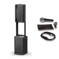 Bose F1 Model 812 Flexible Array System Loudspeaker and Subwoofer Bundle with Shure Microphone, 15ft Cable and Accessories (6 Items)