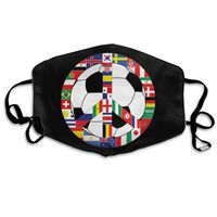 NUNOFOG World Flag Football Peace Unisex Safety Masks Washable and Reusable Cleaning Gardening Dust Respirator Mouth Masks for Men Women One Size