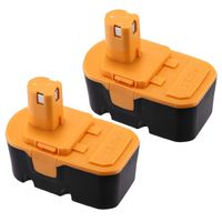 Powerextra Ryobi 18V Replacement Battery Upgraded 3700mAh Ni-Mh Battery for Ryobi ONE+ Ryobi P100 P101 ABP1801 ABP1803 BPP1820 Cordless Power Tools 2 Pack