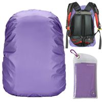 Gryps Waterproof Backpack Rain Cover with Adjustable Anti Slip Buckle Strap & Sliver Coating Reinforced Inner Layer for Camping, Hiking, Traveling, Hunting, Biking and More, 70-80L(Purple)