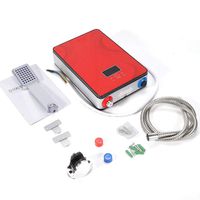 6500W 220V Digital Electric Tankless Instant Hot Water Heater Shower for Home (Red)