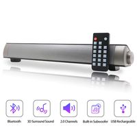 Geekroom Sound Bar Mini Speaker, 2 X 5W Wired and Wireless Computer Speakers Home Theater Audio with Remote Control for Smartphone PC Laptop Tablets Projector and Wireless Devices