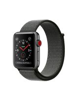 Apple Watch Series 3 42mm Smartwatch (GPS + Cellular, Space Gray Aluminum Case, Dark Olive Sport Loop Band) (Renewed)