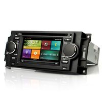 Maxtrons Car DVD Player GPS Navigation Stereo in Dash Radio for Jeep Grand Cherokee Liberty Wrangler Dodge Ram Dakota Durango Caravan Chrysler Voyager PT Crousie 300C Sebring Free Reverse Camera