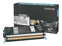 Lexmark C5240KH High Yield Return Program Black Toner Cartridge for C524, C534