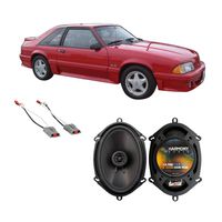 Compatible with Ford Mustang 1986-1993 Rear Side Panel Factory Replacement Harmony HA-R68 Speakers