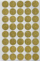 Royal Green Gold Envelope Seals 3/4 Diameter - Round Dot Stickers Glitter - Size 0.75 inch 19mm - 600 Pack