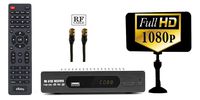 eXuby Digital Converter Box for TV, Antenna, RF Cable Record and View Full HD Digital Channels for Free (Instant & Scheduled Recording, 1080P HDTV, HDMI Output, 7 Day Program Guide & LCD Screen)