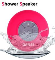 GANSS Waterproof Shower Speaker,Mini Bluetooth Portable Speakers with Suction Cup Handsfree, Up to 4-Hour Playtime, Built-in Microphone for Calls for iPhone, iPod, iPad, Samsung(Pink)