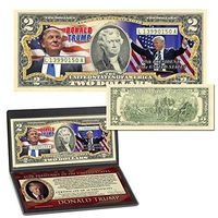 Donald Trump 45th President Colorized $2 Bill