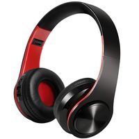 Active Noise Cancelling Headphone Bluetooth Headphones Microphone Hi-Fi Deep Bass Wireless Headphones Over Ear 30H Playtime Travel Work TV Computer Phone (Red)