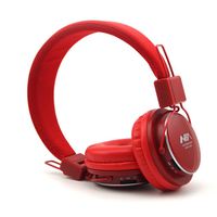 Multifunction Headphones with Radio and Micro SD Card Player, GranVela A809 Foldable Hi Definition Headset with Detachable Cable and in Line Mic for Girls, Boys,Kids and Adults - Red