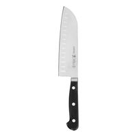 J.A. HENCKELS INTERNATIONAL 31170-181 CLASSIC Hollow Edge Santoku Knife, 7-inch, Black/Stainless Steel