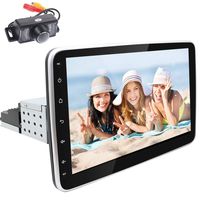 10.1" Android 8.1 Single 1 Din Car Stereo Radio with Bluetooth, GPS Navigation - Support WiFi, USB,SD MirrorLink, Backup Camera, AUX, Subwoofer, OBD2, Dash Cam with Adjustable Angle