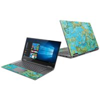 MightySkins Skin Compatible with Lenovo Yoga 730 15" (2018) - Teal Marble | Protective, Durable, and Unique Vinyl Decal wrap Cover | Easy to Apply, Remove, and Change Styles | Made in The USA