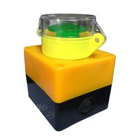 Major Policy Decision Button USB Macro Key Programmable Game Keyboard PC Power Switch Star Nuclear Button WOT Script (Blank(Without LED), Green)