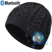 Bluetooth Beanie Hat as Gifts for Men, Women with Wireless Bluetooth vr5.0, Winter Hat Built-in Detachable HD Stereo Speakers & Microphone, Unisex Music Beanie for Outdoor Sports, Braid Cable Knit