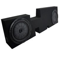 Compatible with 2017-UP Ford F-250 Supercrew Truck Dual 12" Kicker 43CVT124 Sub Box Enclosure