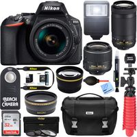 Nikon D5600 24.2 MP DSLR Camera + AF-P DX 18-55mm & 70-300mm NIKKOR Zoom Lens Kit + Accessory Bundle