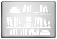 Bookshelf Library MacBook Sticker Decorative Decal is a Shelf Mac Pro Decal. Laptop Sizes 11, 12, 13 and 15 inch. Looks Great with Your Shelf Full of Books Decals. Many Colors-White